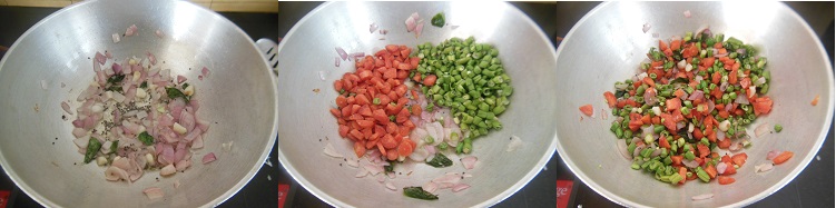 Carrot Beans Cabbage Stir Fry step