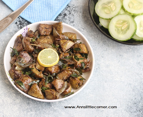 Mutton Liver Pepper Fry / Eeral Varuval
