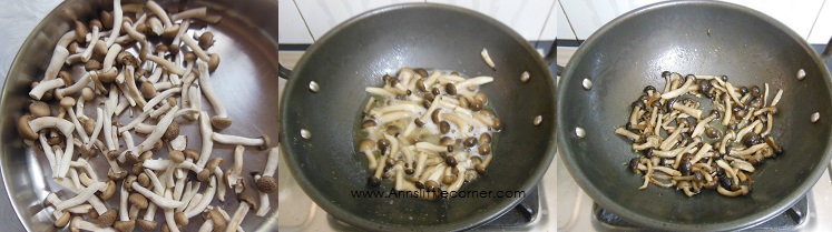 Shimeji Mushrooms egg Noodles
