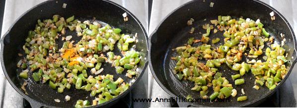 Capsicum Roasted Channa Dal fry