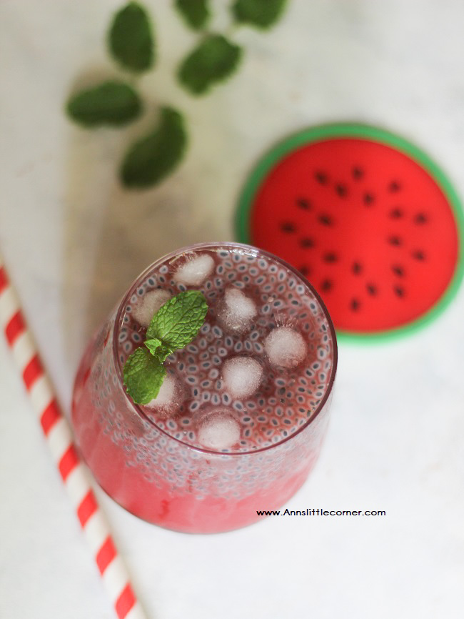 Watermelon Sabja Seed Juice
