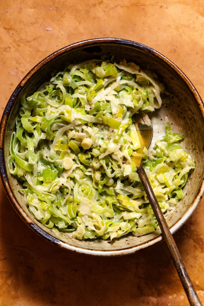 creamed leeks