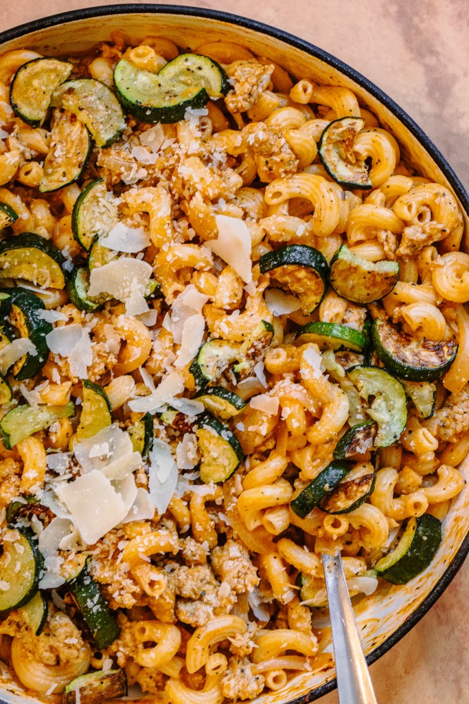 Creamy Italian Sausage Pasta with Zucchini 