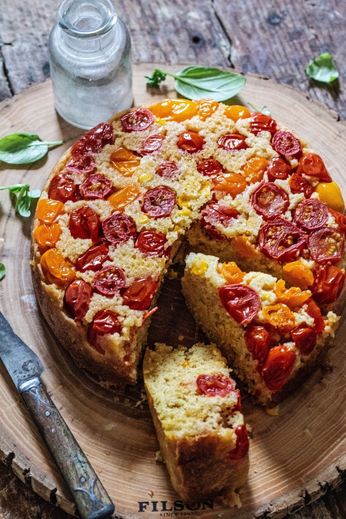 Honey Caramelized Tomato Upside Down Cornbread
