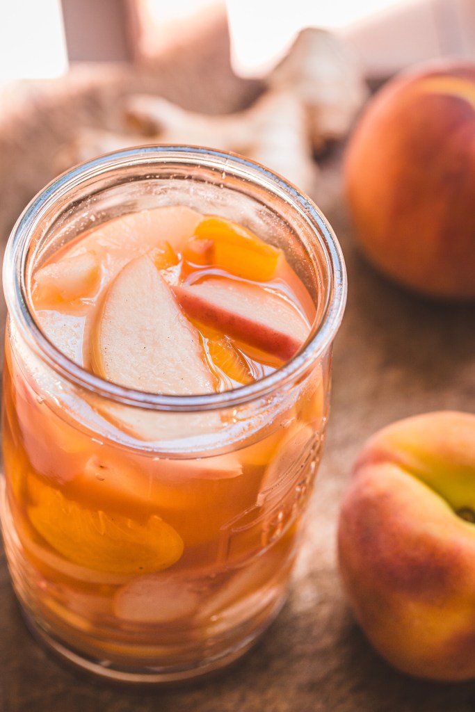 Honey Pickled Peaches