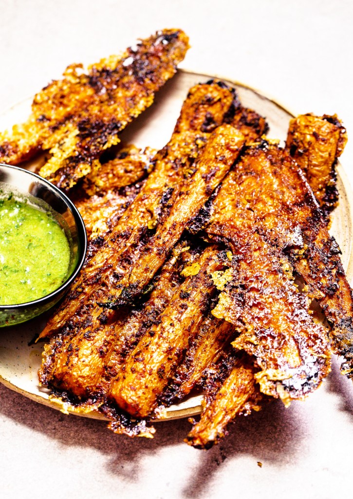Italian Frico Carrots with Salsa Verde