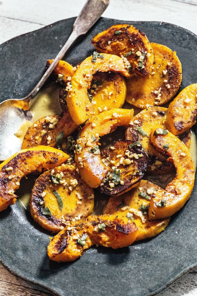 Garlicky Butternut Squash with Orange and Chili