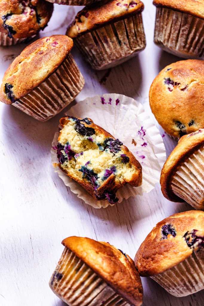 High Protein Blueberry Muffins