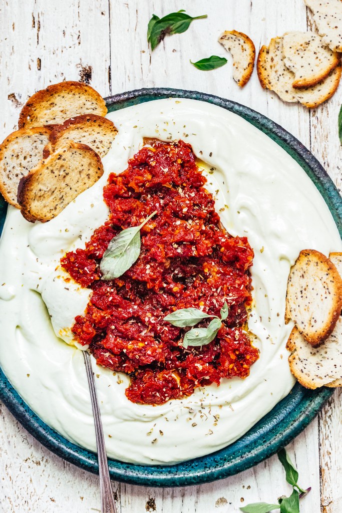 Whipped Mozzarella with Honey Drenched Sun Dried Tomatoes