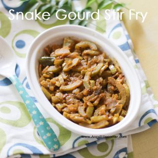 Pudalangai Poriyal / Snake Gourd Stir Fry