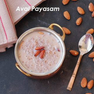 Aval Payasam / Red Rice Poha Payasam