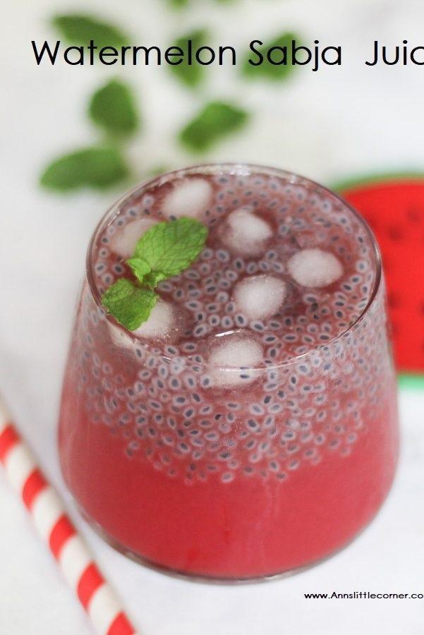Watermelon Sabja Seed Juice